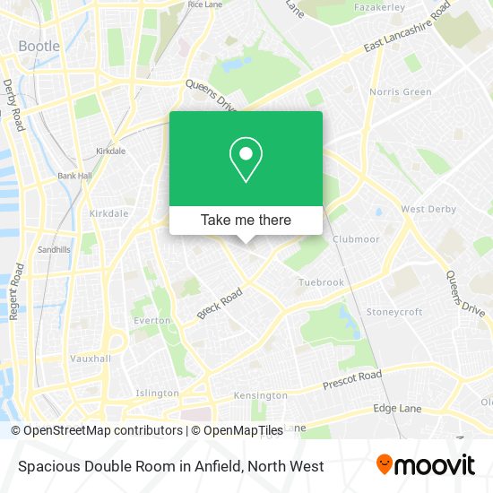 Spacious Double Room in Anfield map