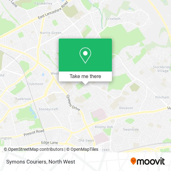 Symons Couriers map
