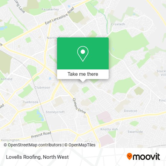 Lovells Roofing map