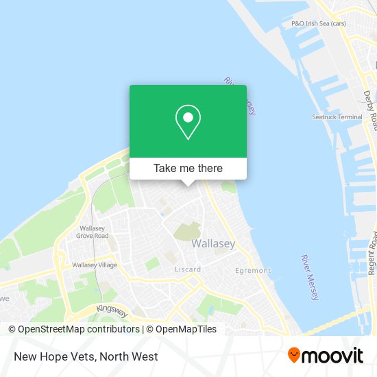 New Hope Vets map