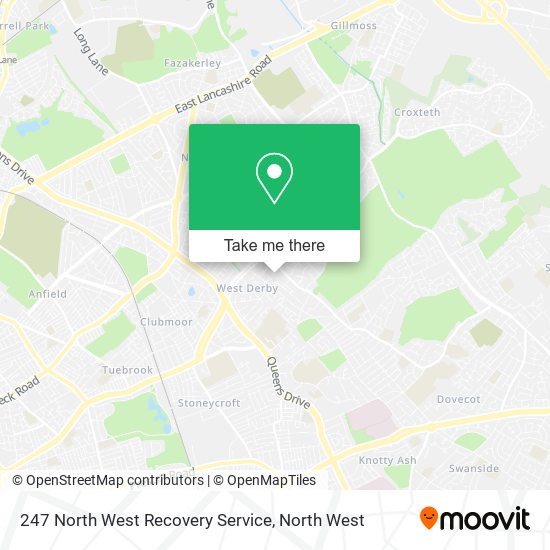 247 North West Recovery Service map