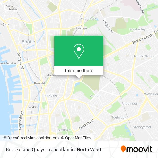Brooks and Quays Transatlantic map