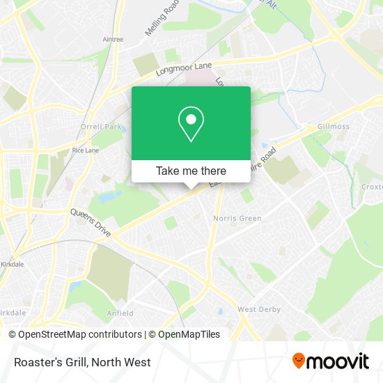 Roaster's Grill map