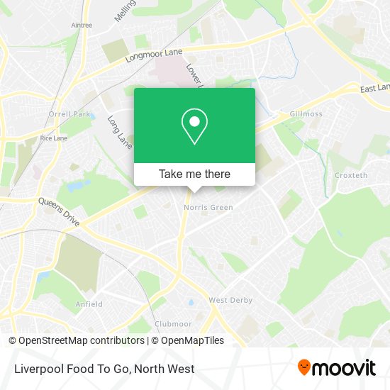Liverpool Food To Go map