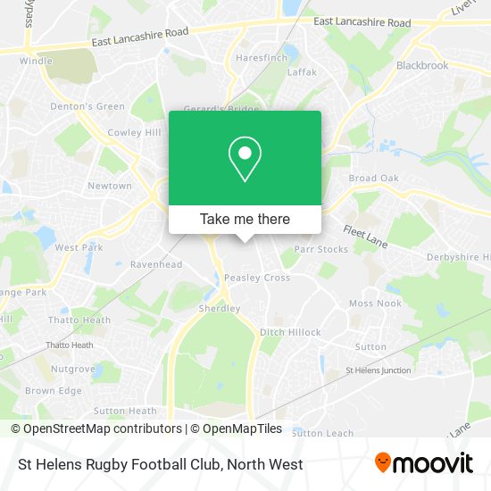 St Helens Rugby Football Club map
