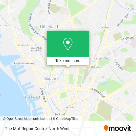The Mot Repair Centre map