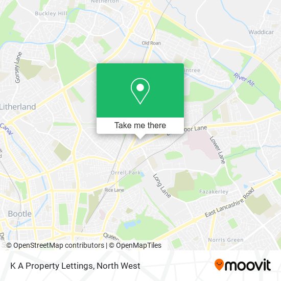 K A Property Lettings map