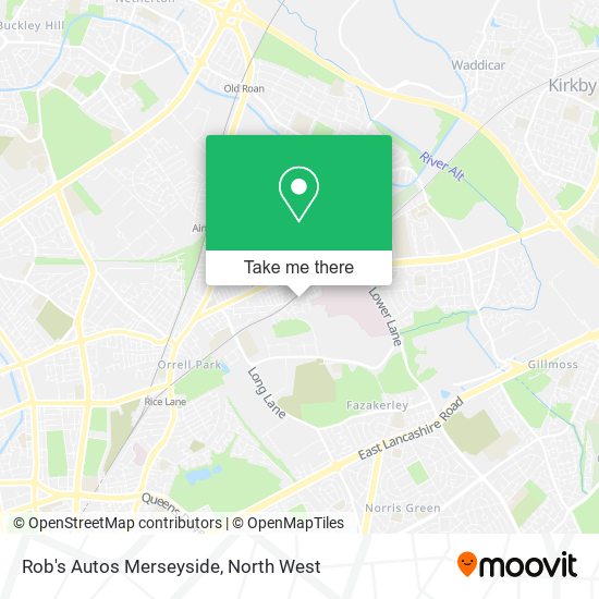 Rob's Autos Merseyside map
