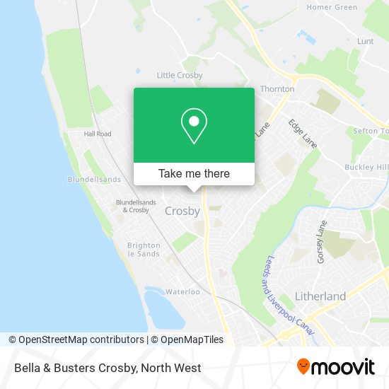 Bella & Busters Crosby map