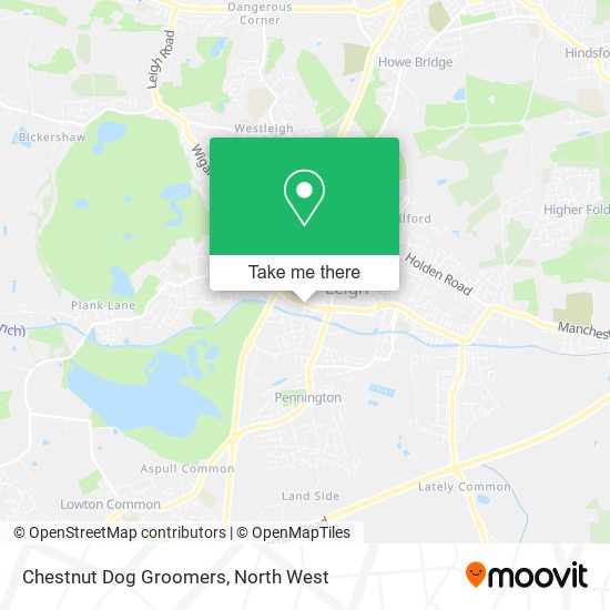 Chestnut Dog Groomers map