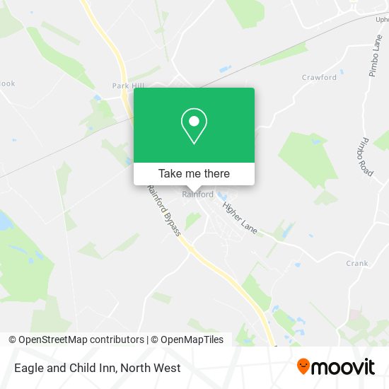 Eagle and Child Inn map