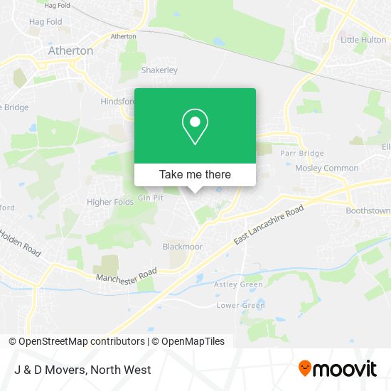 J & D Movers map
