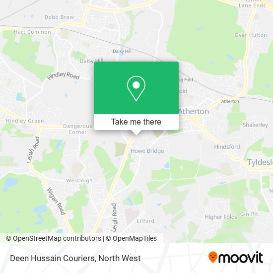 Deen Hussain Couriers map