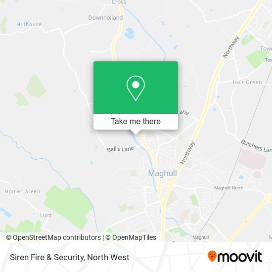 Siren Fire & Security map