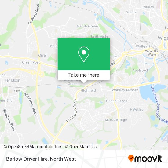Barlow Driver Hire map