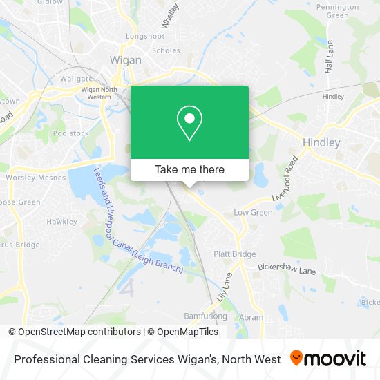 Professional Cleaning Services Wigan's map