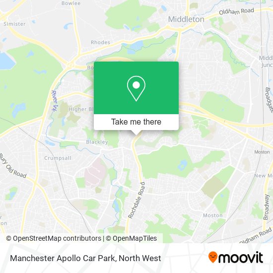Manchester Apollo Car Park map