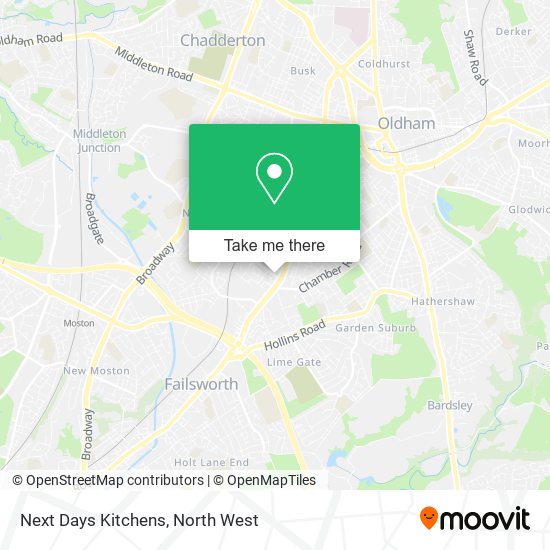 Next Days Kitchens map