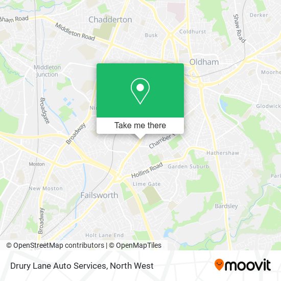 Drury Lane Auto Services map