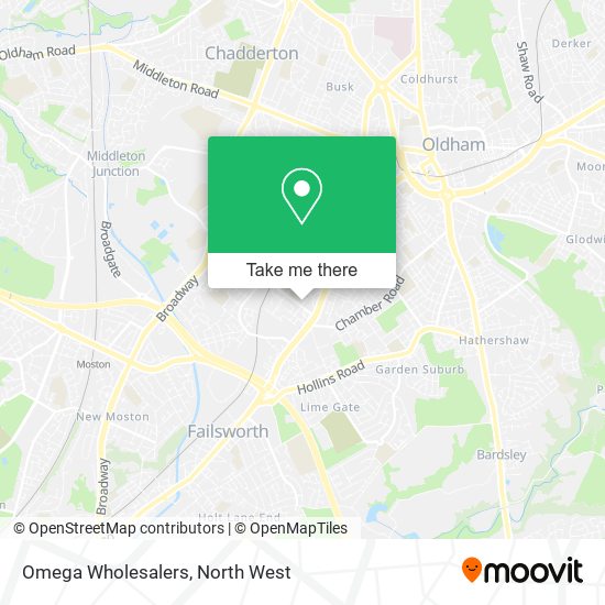 Omega Wholesalers map