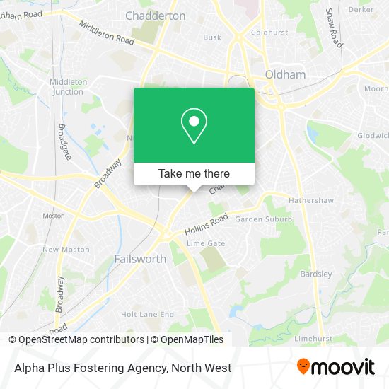 Alpha Plus Fostering Agency map