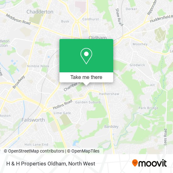 H & H Properties Oldham map