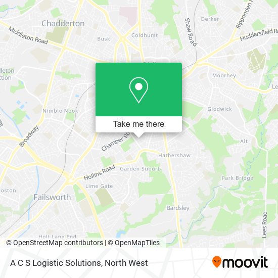 A C S Logistic Solutions map