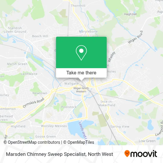 Marsden Chimney Sweep Specialist map