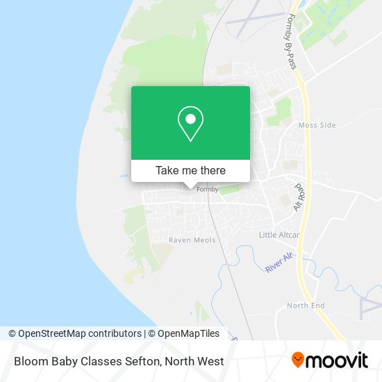 Bloom Baby Classes Sefton map