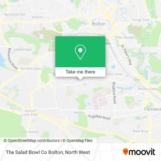 The Salad Bowl Co Bolton map
