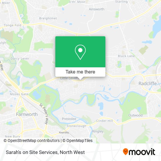 Sarah's on Site Services map