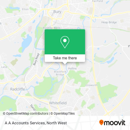 A A Accounts Services map