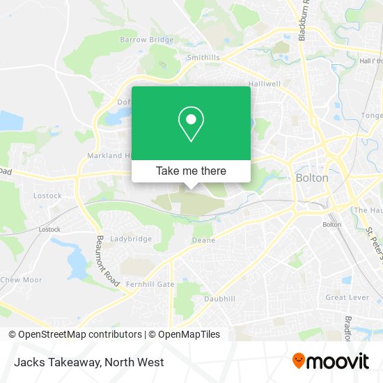 Jacks Takeaway map