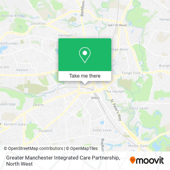 Greater Manchester Integrated Care Partnership map