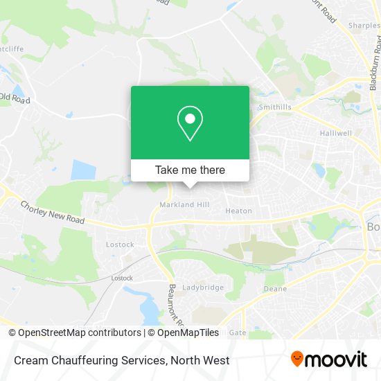 Cream Chauffeuring Services map