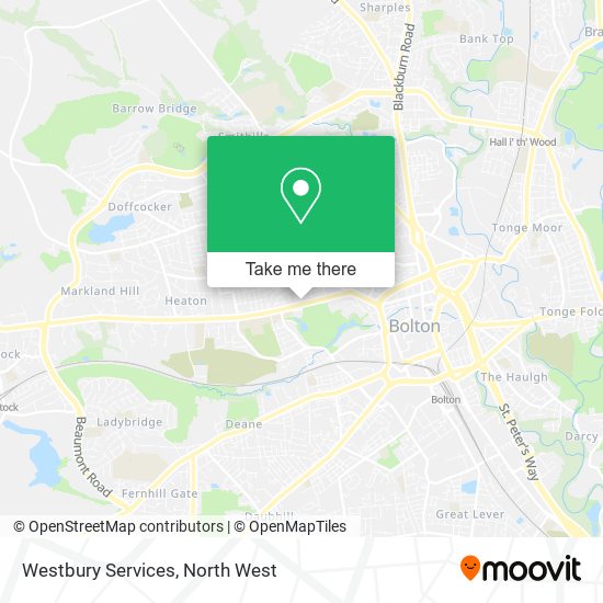 Westbury Services map