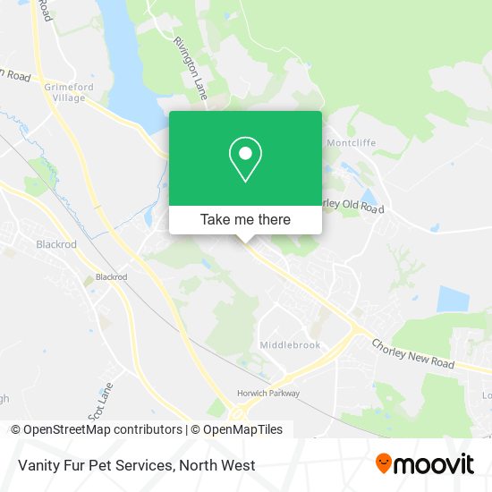 Vanity Fur Pet Services map