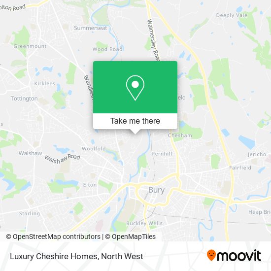 Luxury Cheshire Homes map