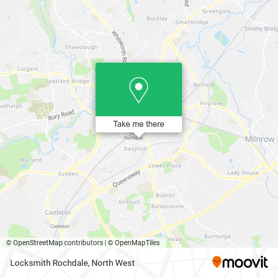 Locksmith Rochdale map