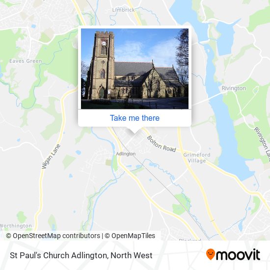 St Paul's Church Adlington map