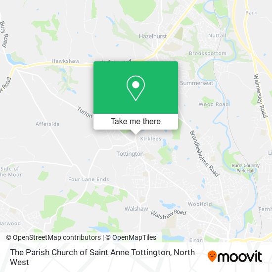 The Parish Church of Saint Anne Tottington map