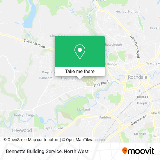 Bennetts Building Service map