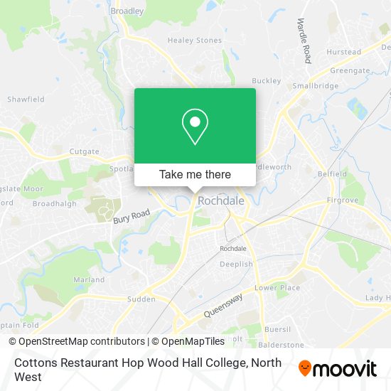 Cottons Restaurant Hop Wood Hall College map