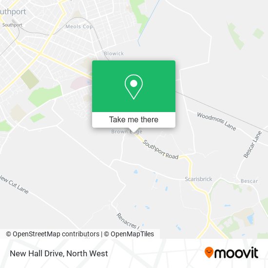 New Hall Drive map