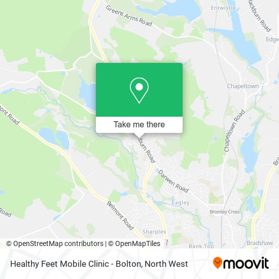 Healthy Feet Mobile Clinic - Bolton map