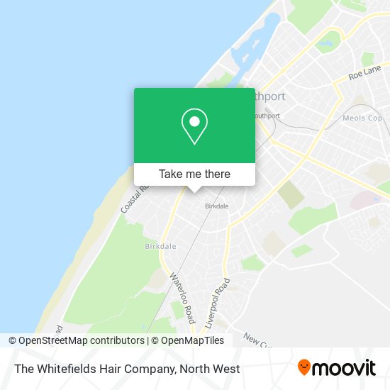 The Whitefields Hair Company map