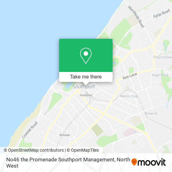 No46 the Promenade Southport Management map