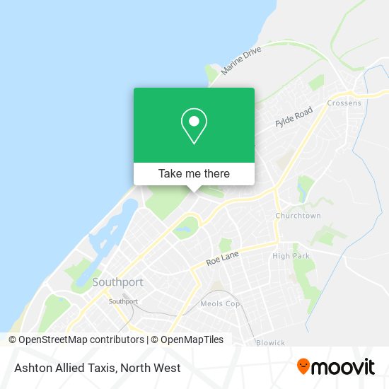 Ashton Allied Taxis map