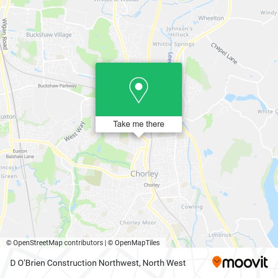 D O'Brien Construction Northwest map