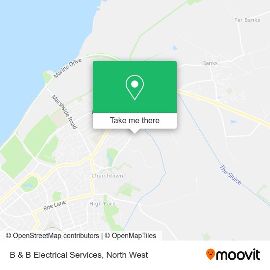 B & B Electrical Services map